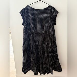 Elegant Black Polka Dot Dress